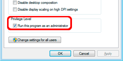 Run with Administrator Priviliges in Windows Run with Administrator Priviliges in Windows