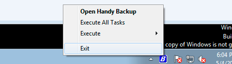 Exit Handy Backup Agent Exit Handy Backup Agent