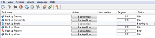 New Backup Tasks in Handy Backup