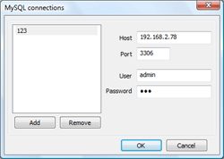 Setting up MySQL connections in Handy Backup