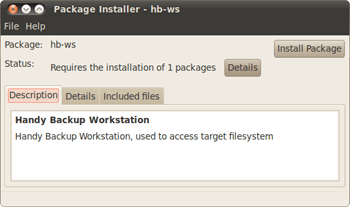 Installation of Ubuntu backup software Installation of Ubuntu backup software