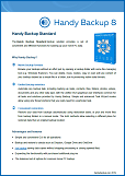 Handy Backup Standard Datasheet Preview Handy Backup Standard Datasheet Preview