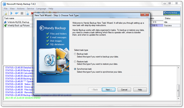 Handy Backup 7.4.4 full Handy Backup full screenshot