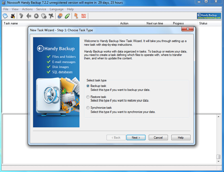 Handy Backup Home Standard 7.2.2 full Handy Backup Home Standard full screenshot