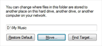 Changing Music Folder Location in Windows