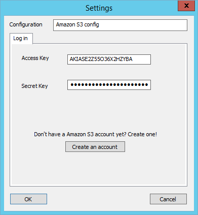 Amazon S3 configuration