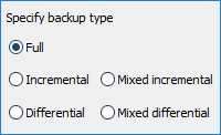 Controlling Backup Methods