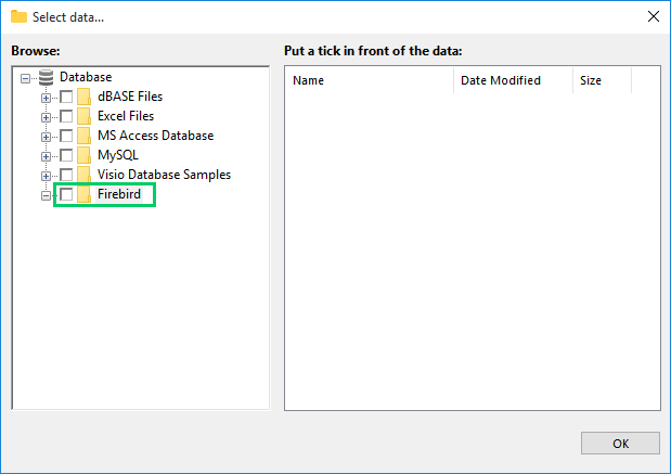 Handy Backup Uses an ODBC Driver to Backup Firebird Data