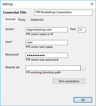 PrestaShop Backup Settings