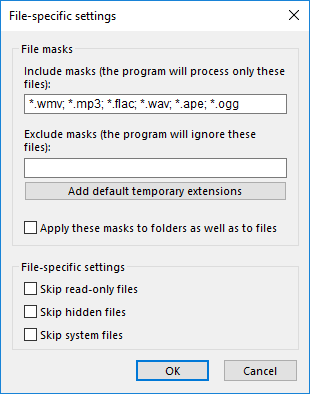 Using File Filters for backup