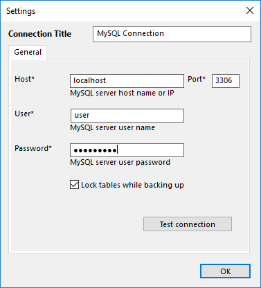 MySQL configuration settings