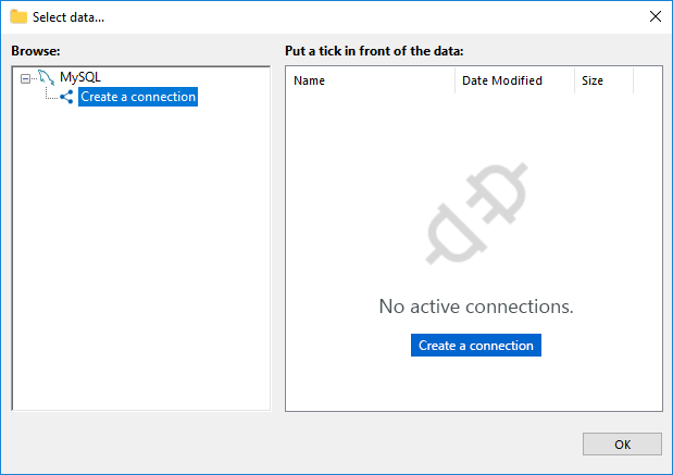 Select MySQL plug-in