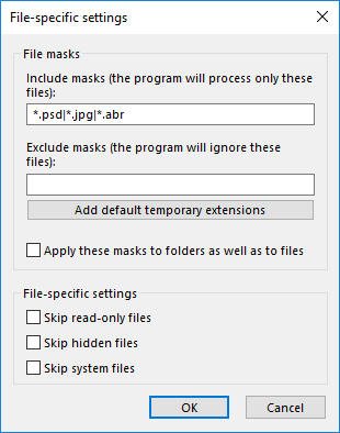 File Filters for Photoshop Backup