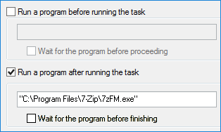 Running Other Programs Before or After Backup