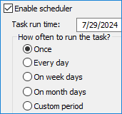 Backup scheduler