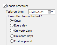 Scheduling backup