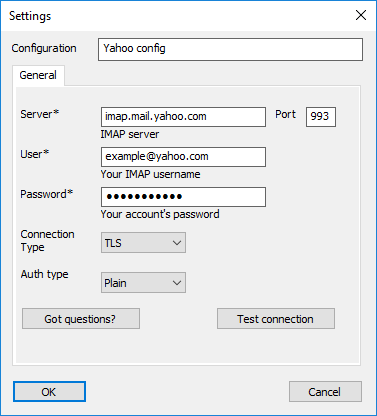 Select the messages and folders by checkboxes for making a migration.