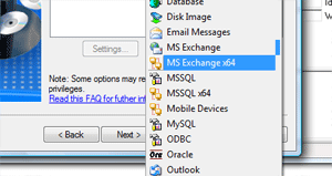 MS Exchange Backup