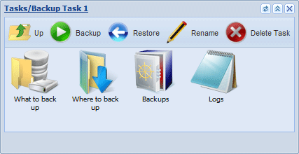 Backups folder in a task