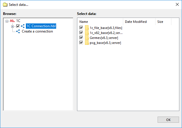 1C Backup Configuration