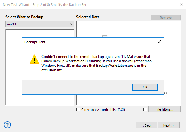 The Management Console cannot connect to a remote computer