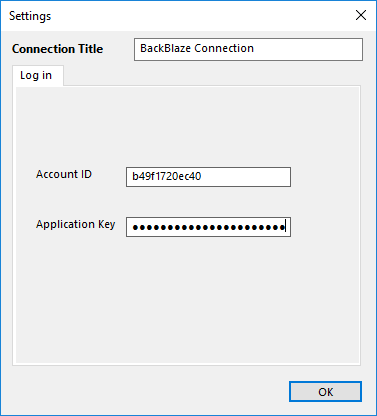 New configuration Backblaze