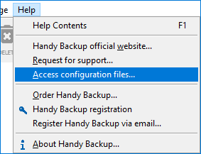 Access to configuration files