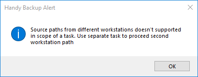 Different workstations doesn’t supported in the one task