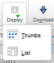 Display options of the HBDrive file browser