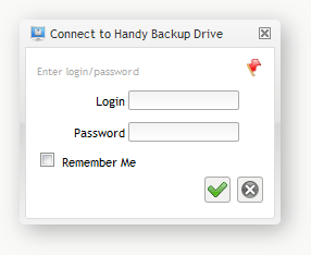 Signing in to HBDrive account