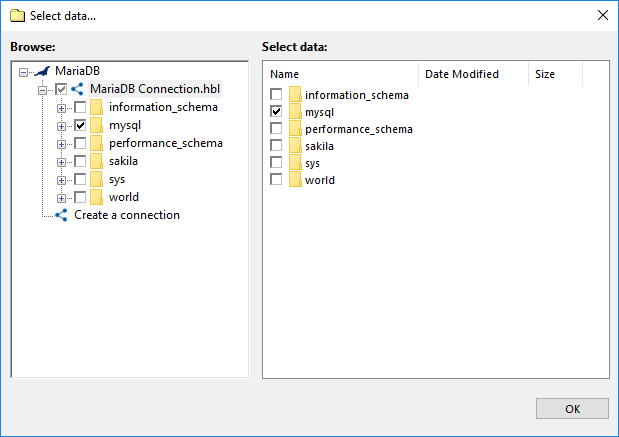 MariaDB plug-in file system