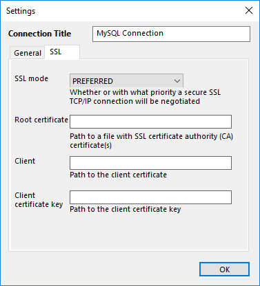 Configuring SSL mode