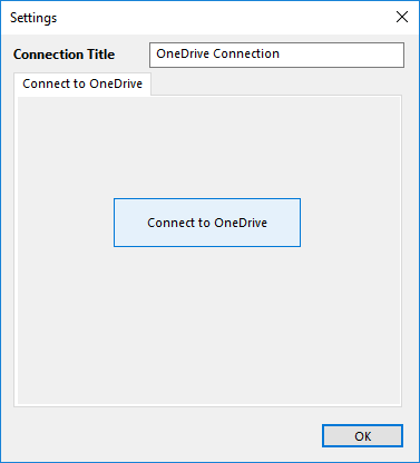 New configuration OneDrive