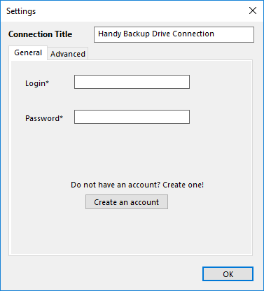 Configuration of the Online Backup plug-in: General