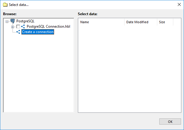 Making a new PostgreSQL plug-in configuration