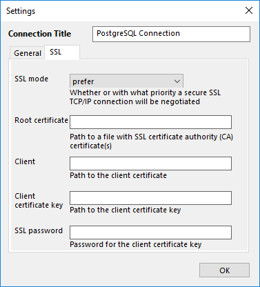 Configuring SSL mode