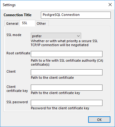 Configuring SSL mode