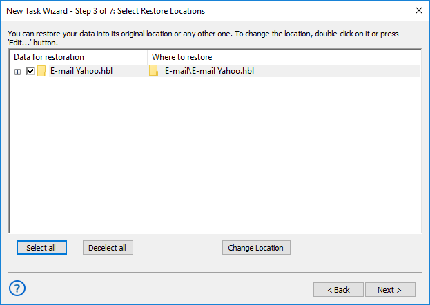 Restore Windows Live Mail Backup