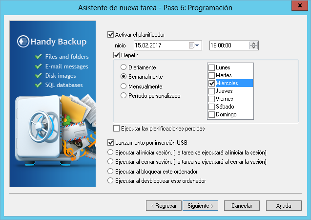 Programación de Backup de Linux de Minutos a Meses