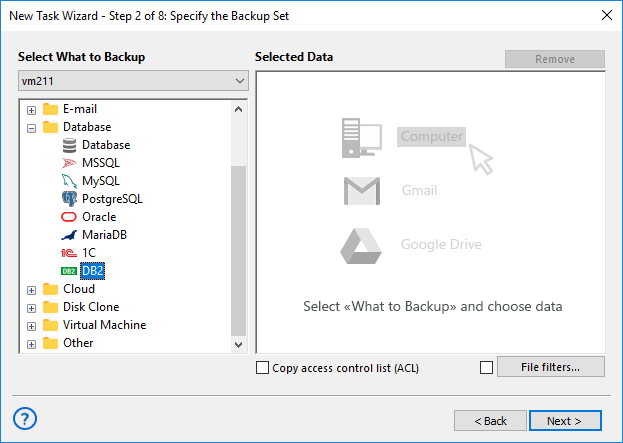 Specify the Backup Set Forduplication