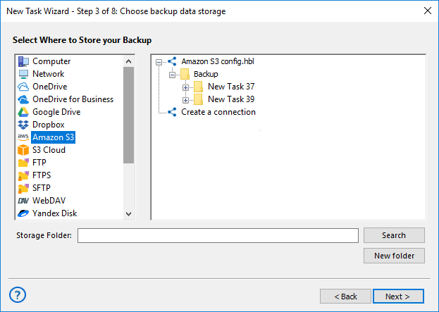 Step 3 - choose Amazon S3 as secure storage plug-in