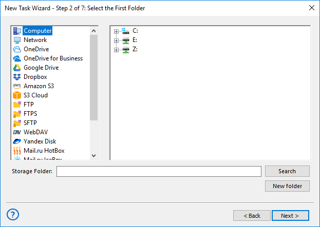 Select the First Folder for Duplicating