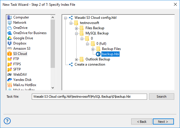 Restore data from s3 storage