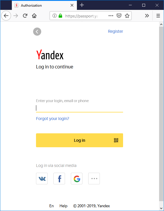Connect to Yandex Disk for backup