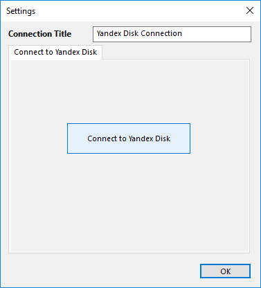 New configuration Yandex.Disk backup