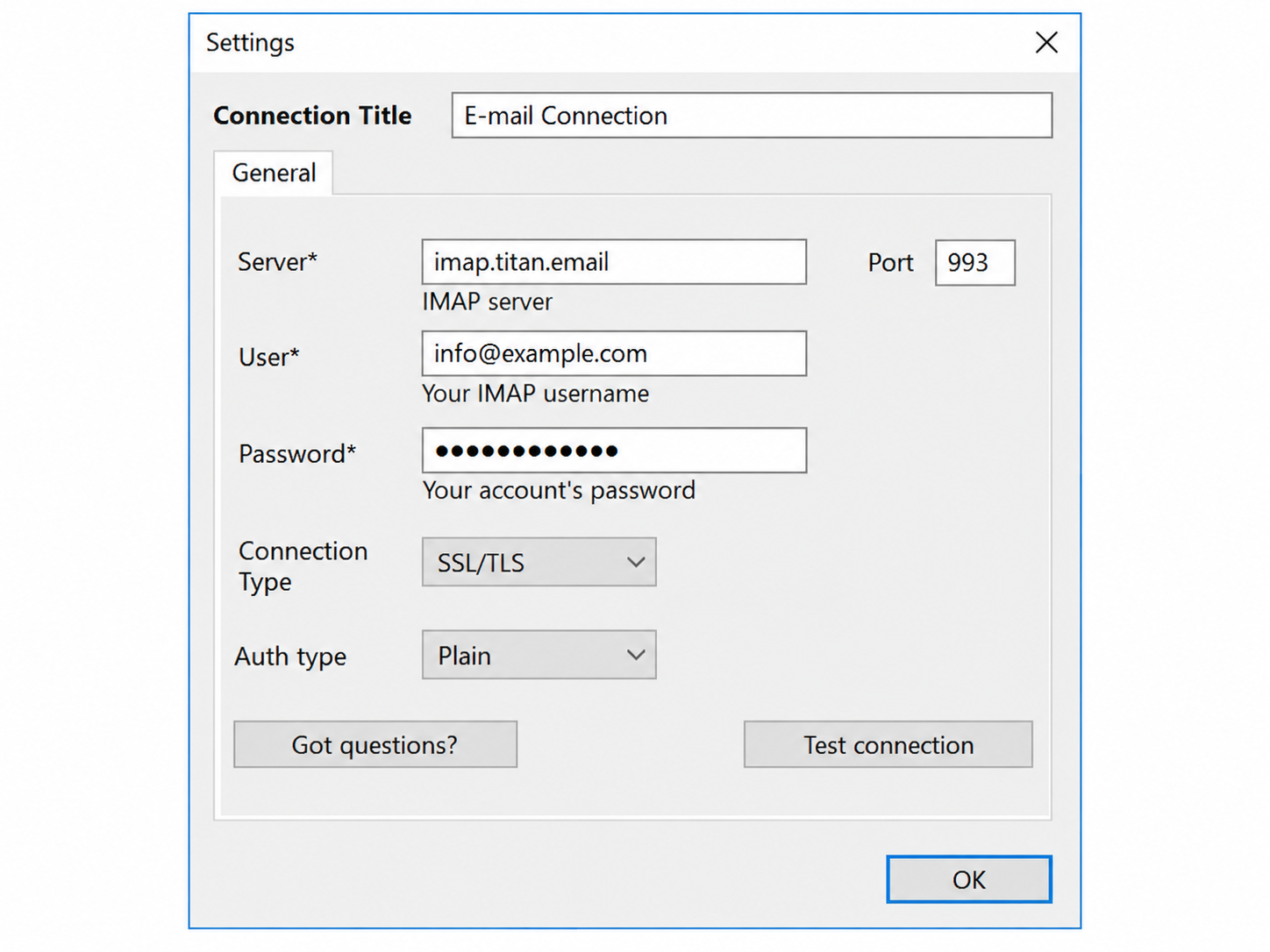 Configure Bluehost Professional Email backup through IMAP in Handy Backup