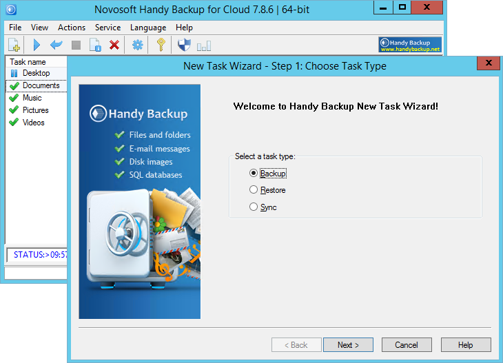 Windows 7 Handy Backup Free for Cloud 7.8.6 full