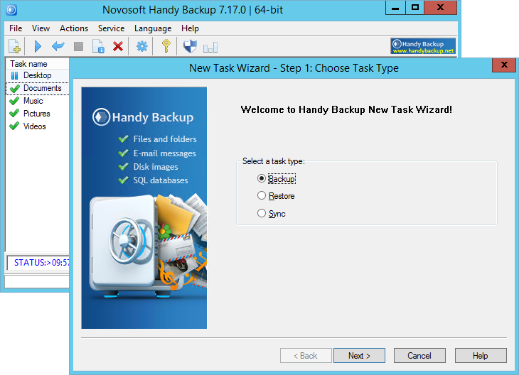 Handy Backup Server Network Windows 11 download