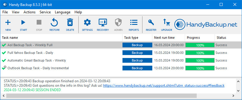 Outlook backup software